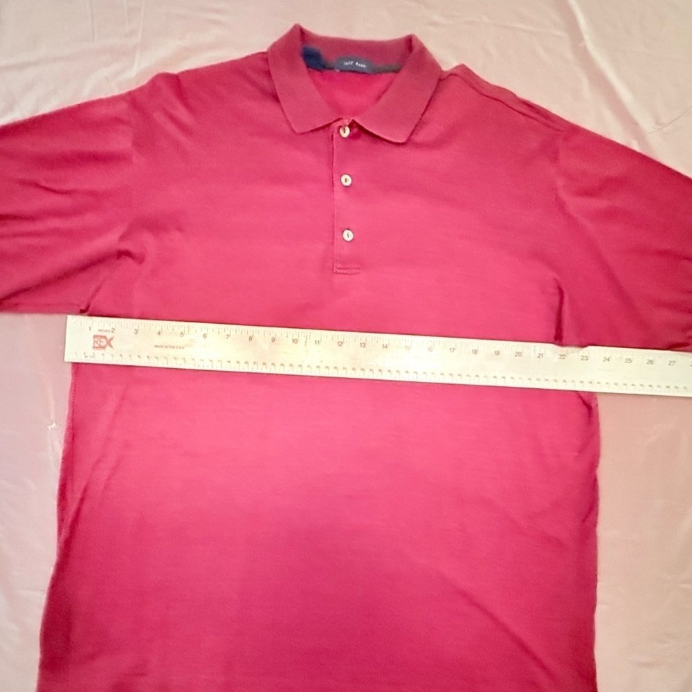 NWOT Jeff Rose Red Polo Golf Shirt 100% Cotton Size Large - Picture 6 of 7